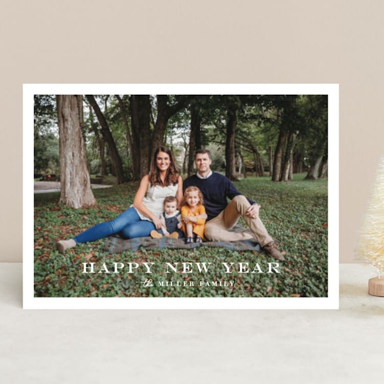 "Framed Happiness" - Retired Holiday Cards in Cotton by Olivia Raufman - Front