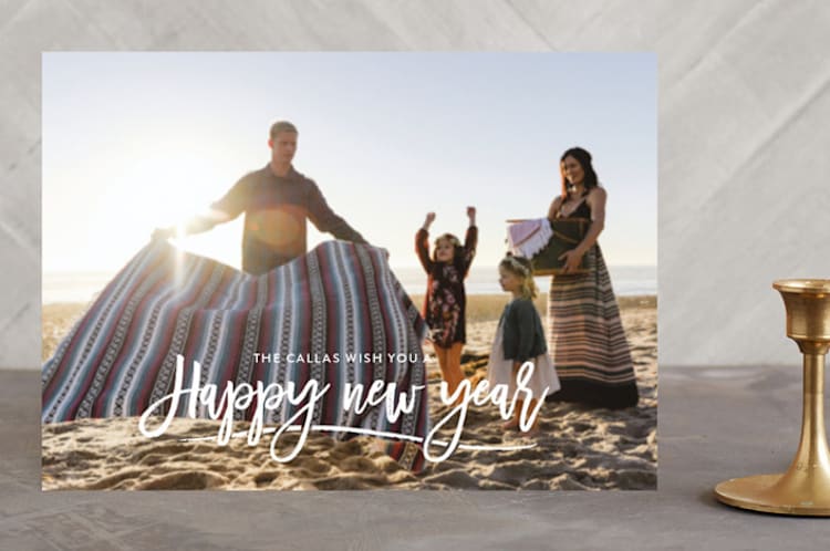 "Happy New Year Fun" - Retired Holiday Cards in Midnight by Christine Taylor - Front