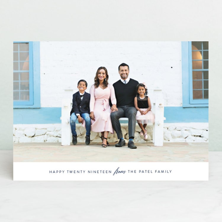 "Classic New Year" - Retired Holiday Cards in Midnight by Anelle Mostert - Front