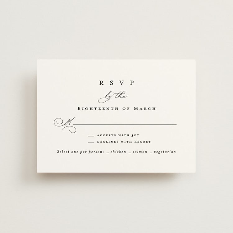 "Overlapping" - RSVP Postcards in Noir by Amy Kross - Front