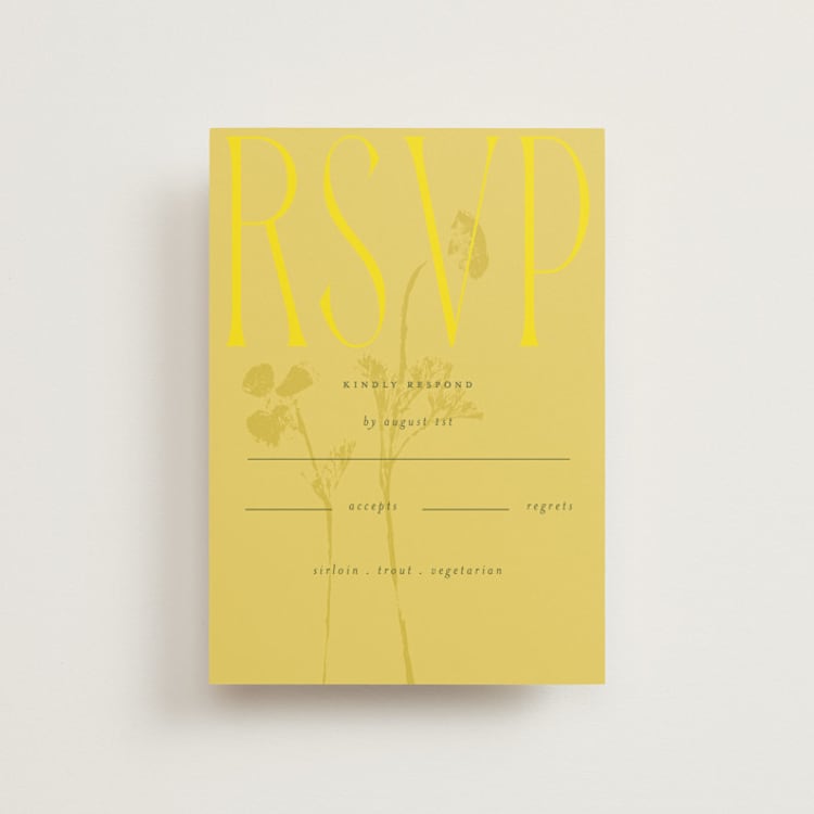 "Bloom" - RSVP Postcards in Island Citrus by Morgan Kendall - Front