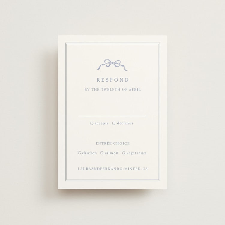 "Be With You" - RSVP Postcards in French by Design Lotus - Front