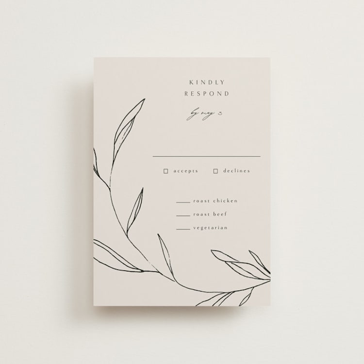 "Waldorf" - RSVP Postcards in Taupe by Kelly Schmidt - Front