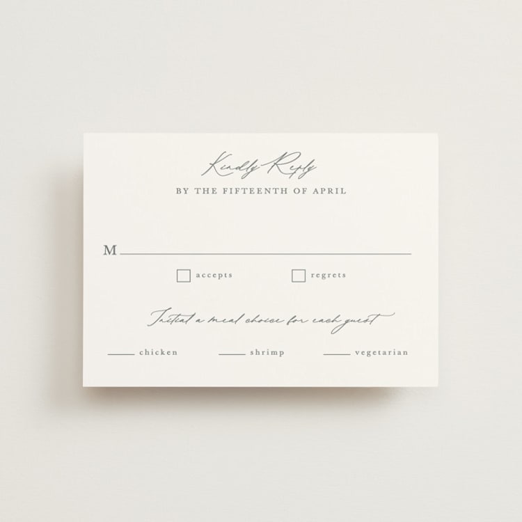 "Mountainview" - RSVP Postcards in Pewter by Sarah Brown - Front