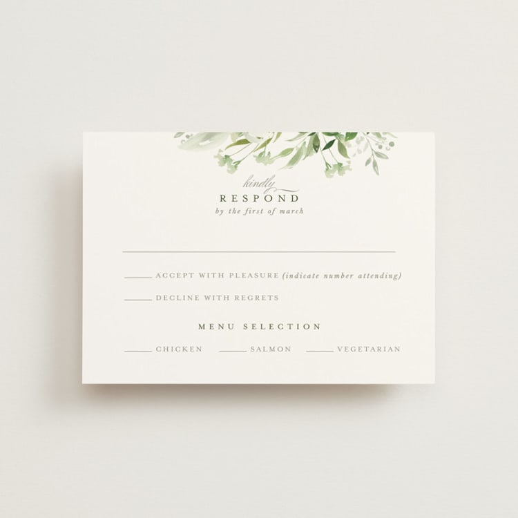 "Verdure" - RSVP Postcards in Garden by Leah Bisch - Front