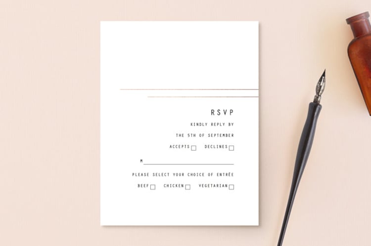 "BOLD AS LOVE" - RSVP Postcards in Noir by DESIGN X FIVE - Front