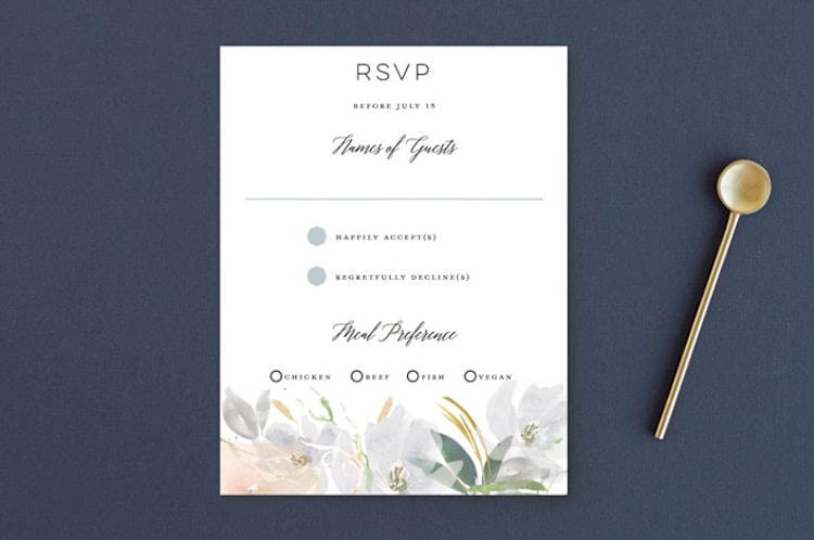 "Grande Botanique" - RSVP Postcards in Mist by Bonjour Paper - Front