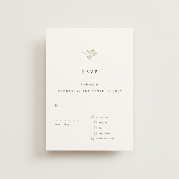 "Sense and Sensibility" - RSVP Postcards in Cloud by Design Lotus - Front