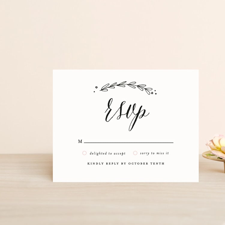 "Always" - RSVP Postcards in Blush by Susan Brown - Front