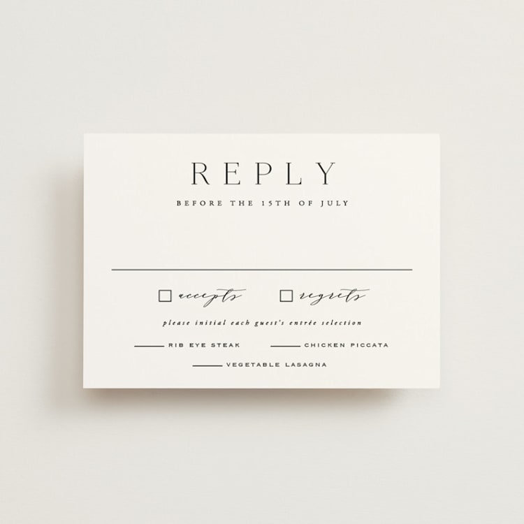 "Classy Type" - RSVP Postcards in Lily by Hooray Creative - Front