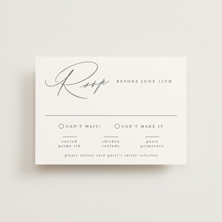 "Scripted Names" - RSVP Postcards in Pearl by Hooray Creative - Front