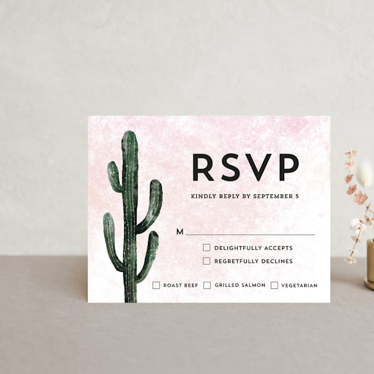 "Cacti" - RSVP Postcards in Rose Crystal by Cass Loh - Front