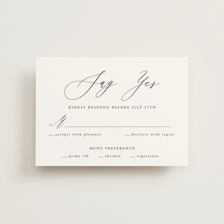 "We Do" - RSVP Postcards in Ink by lulu and isabelle - Front