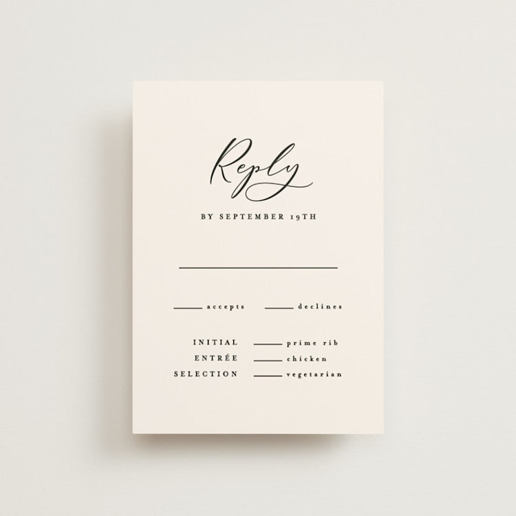 "Eternal" - RSVP Postcards in Ecru by Carly Reed Walker - Front