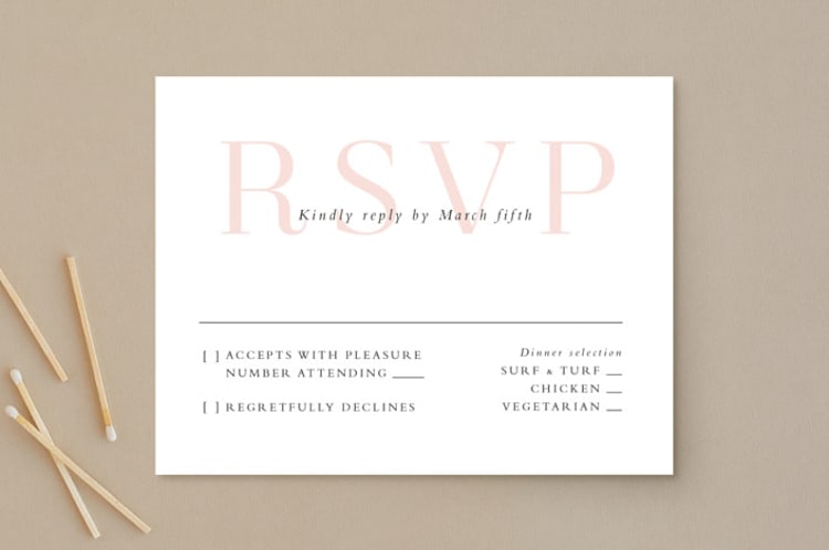 "over and over" - RSVP Postcards in Soft Peach by Lea Delaveris - Front