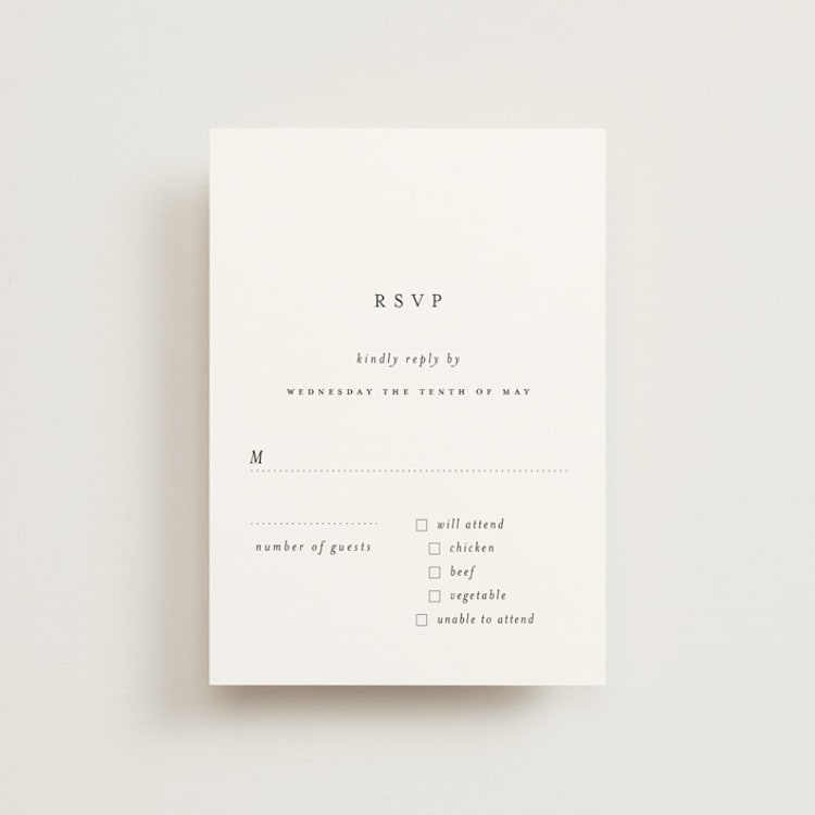 "A Thousand Years" - RSVP Postcards in Classic White by Design Lotus - Front