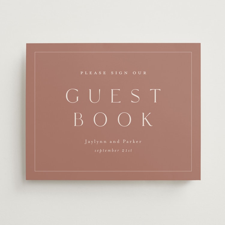 "Warm affection" - Reception Signs in Dusty Rose by Stacey Meacham - Front