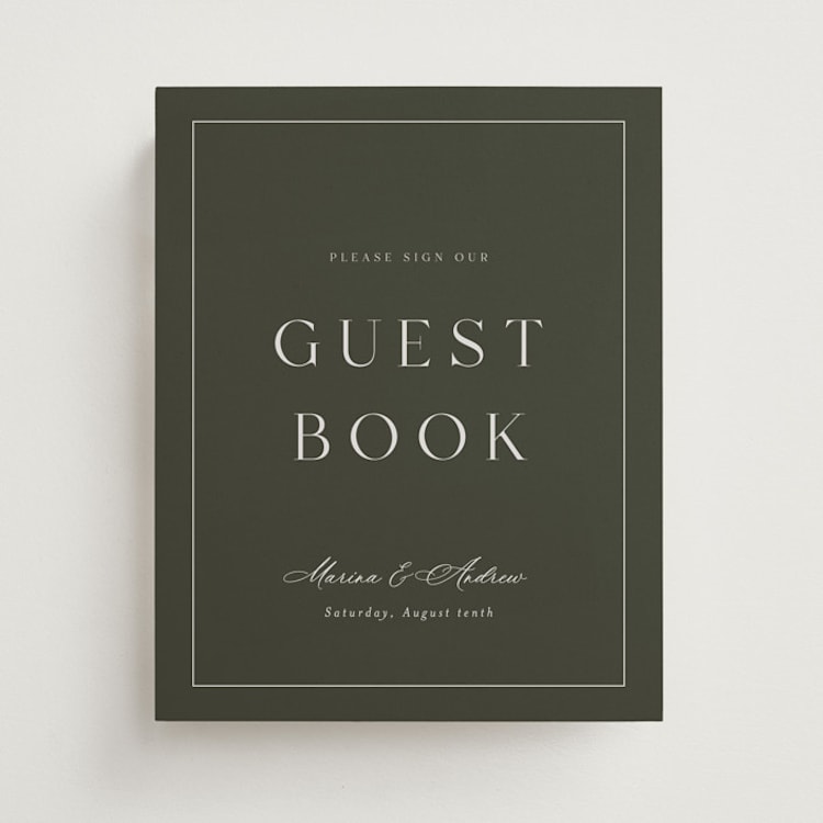 "Refined" - Reception Signs in Olive by Nicole Walsh - Front