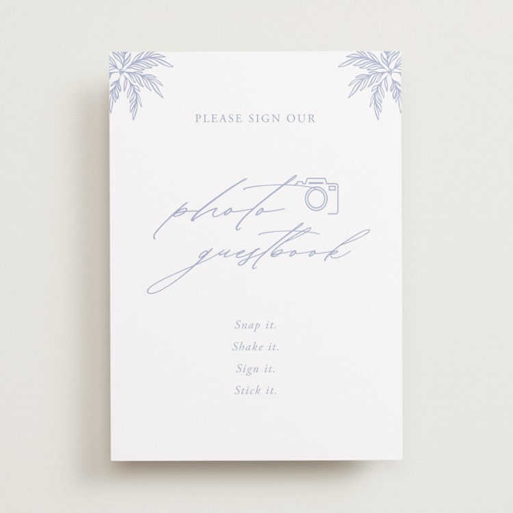 "Ocean Dreams" - Reception Signs in Pale Cerulean by Sabrin Deirani - Front