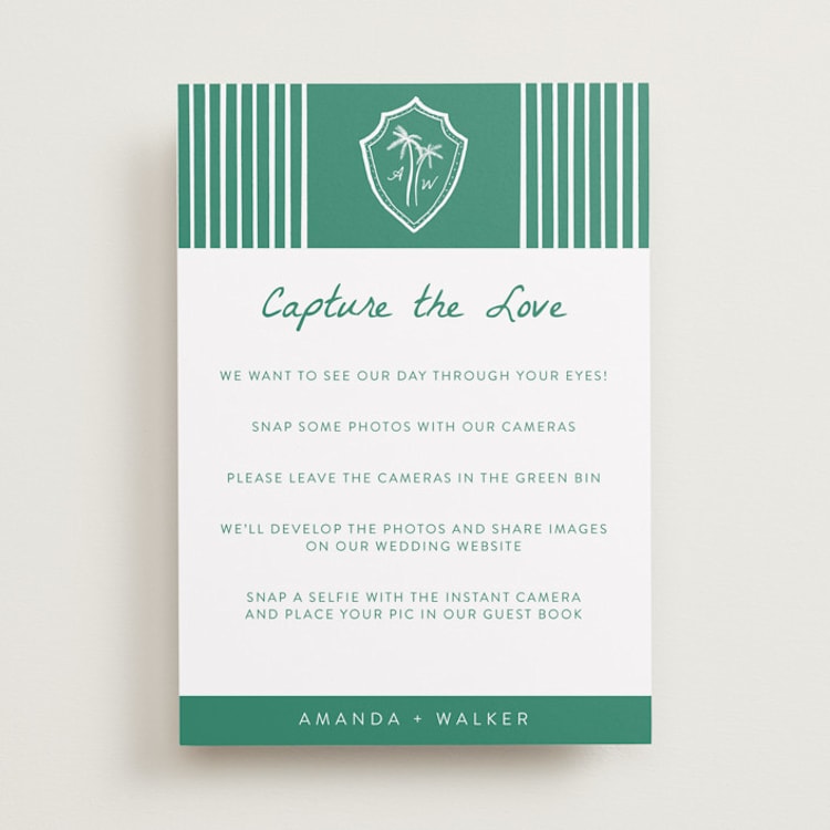 "Palm Tree Crest" - Reception Signs in Palm by Erika Firm - Front