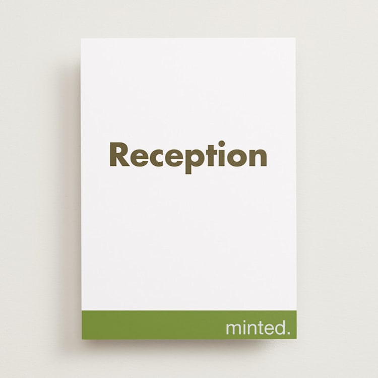 "Portrait Custom" - Reception Signs in Charcoal by Minted Custom - Front