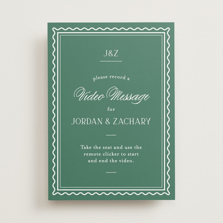 "Fresh Classic" - Reception Signs in Emerald by letterfix - Front