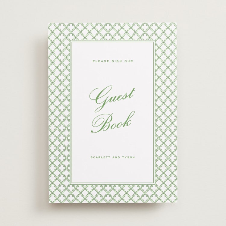 "Garden Trellis" - Reception Signs in Sage by Angela Garrick - Front