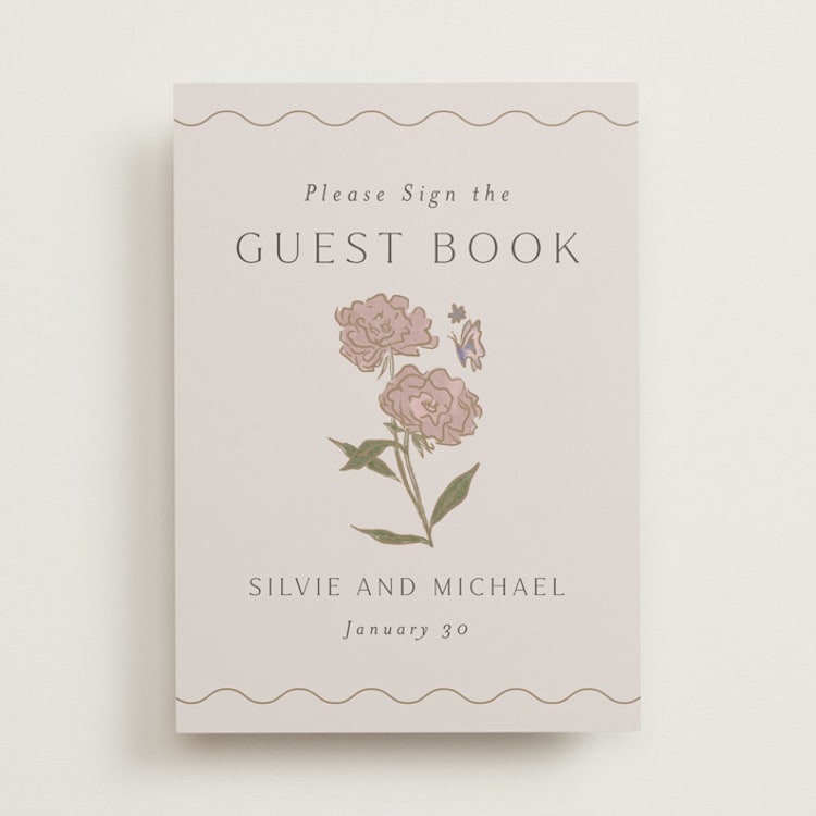 "Parisian Garden" - Reception Signs in Petal by Nicoletta Savod - Front