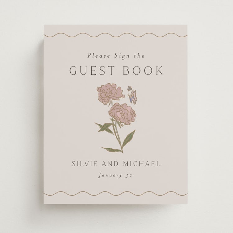 "Parisian Garden" - Reception Signs in Petal by Nicoletta Savod - Front