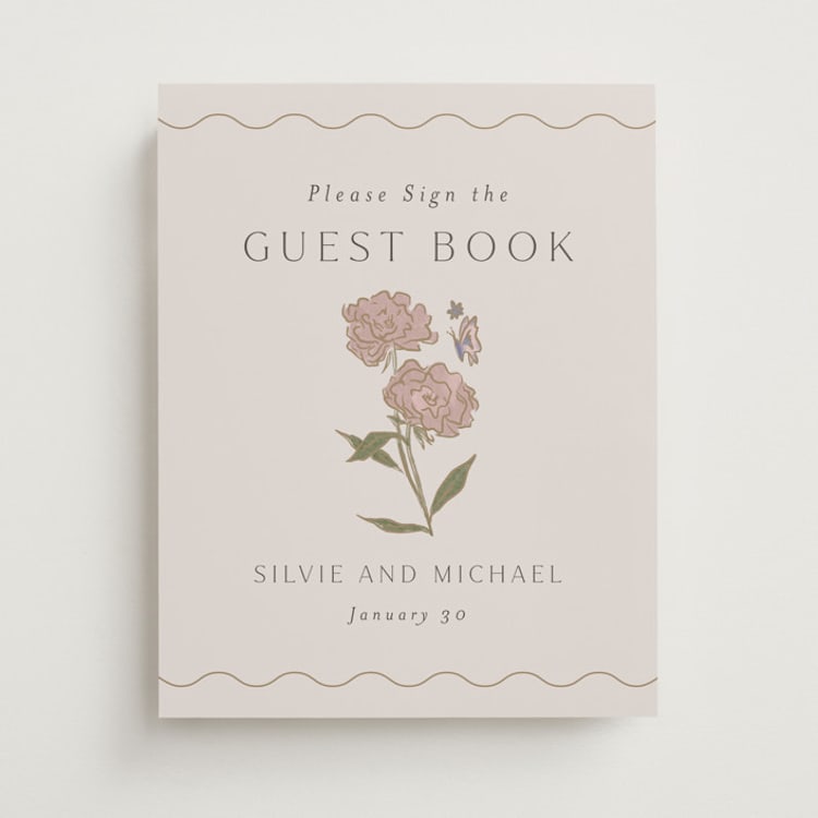 "Parisian Garden" - Reception Signs in Petal by Nicoletta Savod - Front