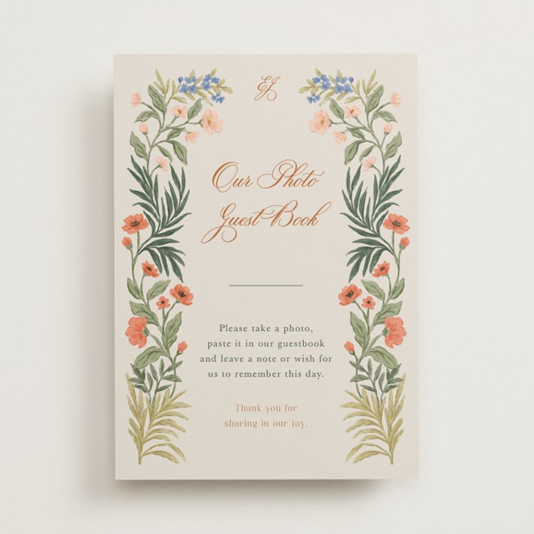 "Garden Heirloom" - Reception Signs in Garden by Elly - Front