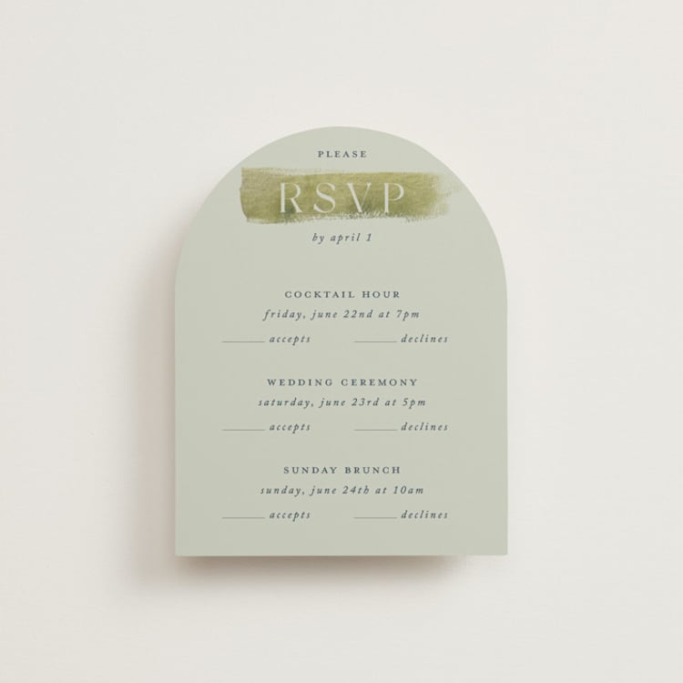 "Bluestem Fields" - Multi-Event RSVP Cards in Meadow by Holly Whitcomb - Front