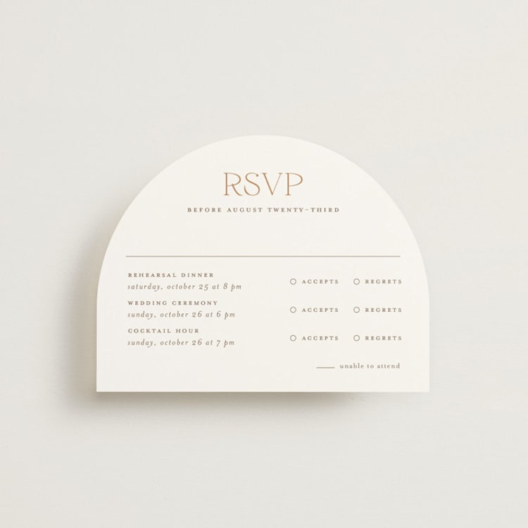 "Kouignette" - Multi-Event RSVP Cards in Chiffon by chocomocacino - Front