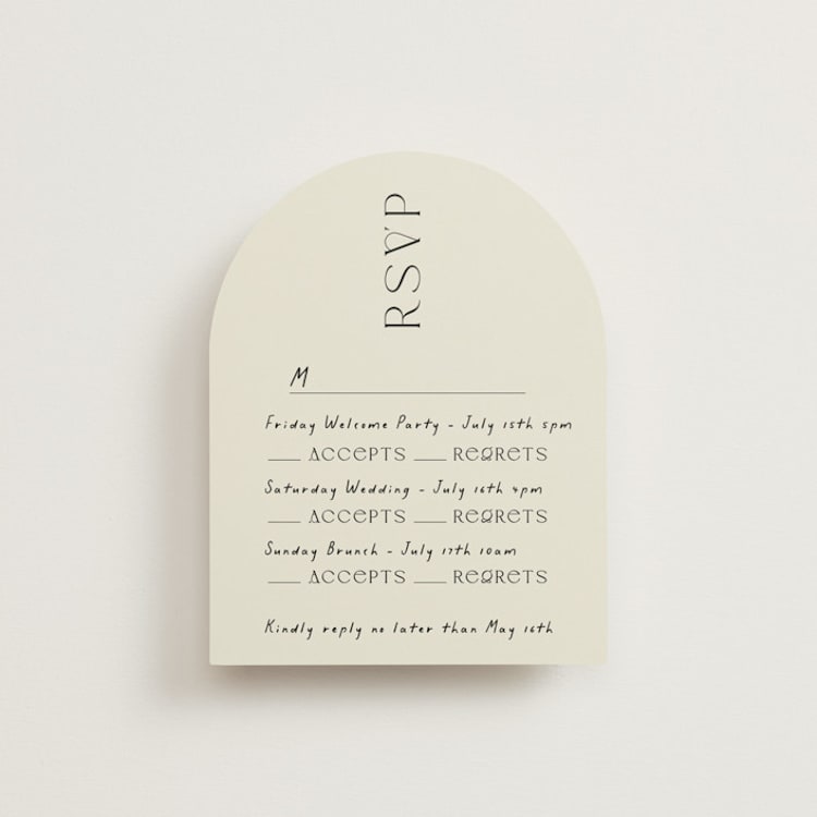 "la graine" - Multi-Event RSVP Cards in Onyx by Alaina Cherup - Front