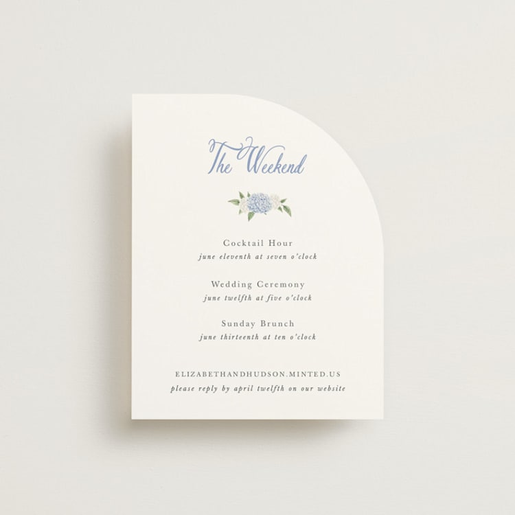 "Sweethearts" - Multi-Event RSVP Cards in Periwinkle by Design Lotus - Front