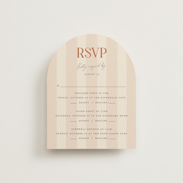"Ambrosial" - Multi-Event RSVP Cards in Butter by Pixel and Hank - Front