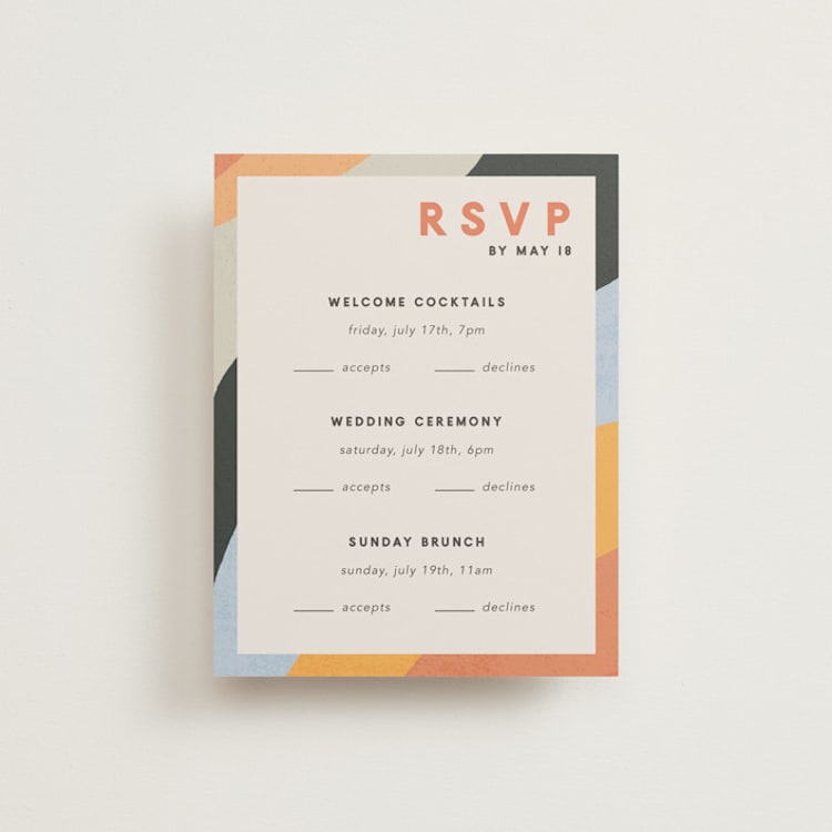 "Canyon Wall" - Multi-Event RSVP Cards in Sunset by Robin Ott - Front