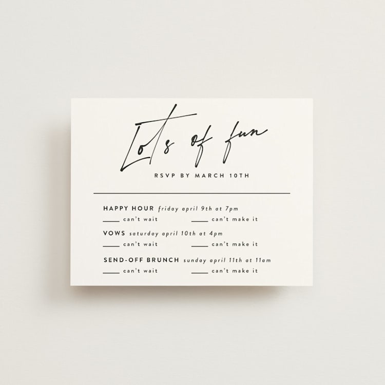 "Courthouse" - Multi-Event RSVP Cards in Midnight by Susan Brown - Front