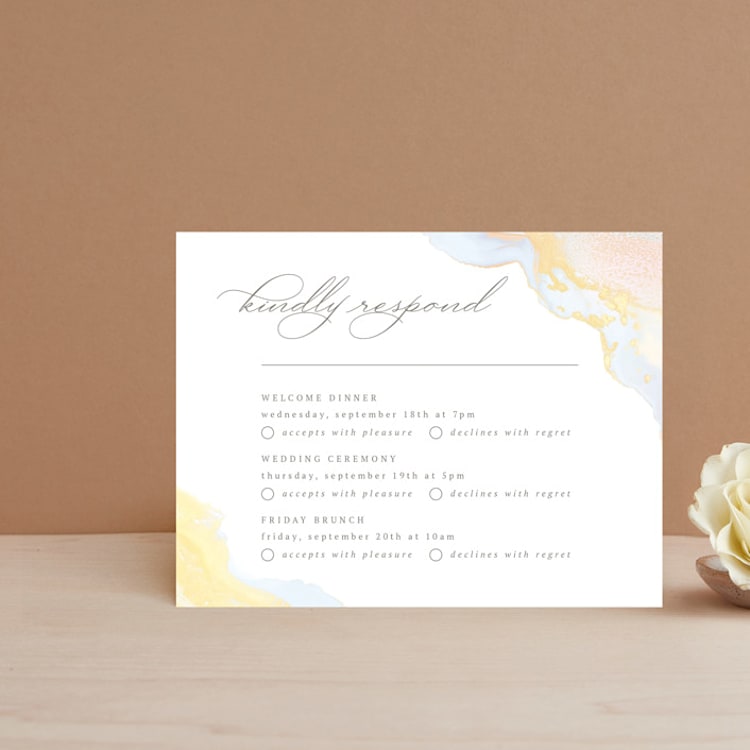 "The whisper of the waves" - Multi-Event RSVP Cards in Sunrise by Helen Halik - Front