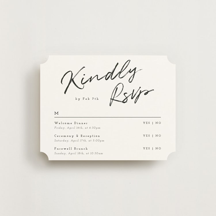 "Photograph Scribble" - Multi-Event RSVP Cards in Cloud by Adelyn T. - Front