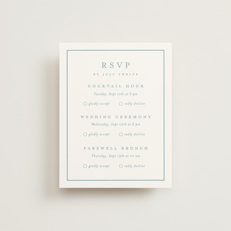 "Hydrangea Bloom" - Multi-Event RSVP Cards in Seaside by Stacey Meacham - Front