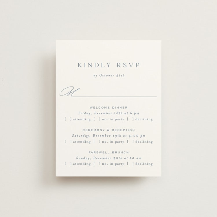 "Airy Mountain" - Multi-Event RSVP Cards in Air by Janean Hinger - Front