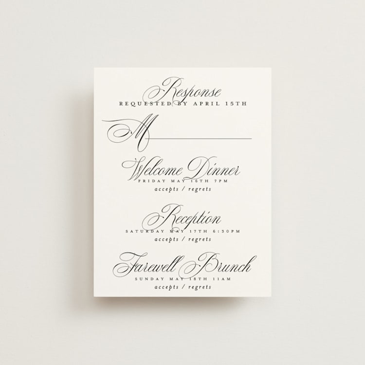 "Sacrament" - Multi-Event RSVP Cards in Cloud by Heather Cairl - Front