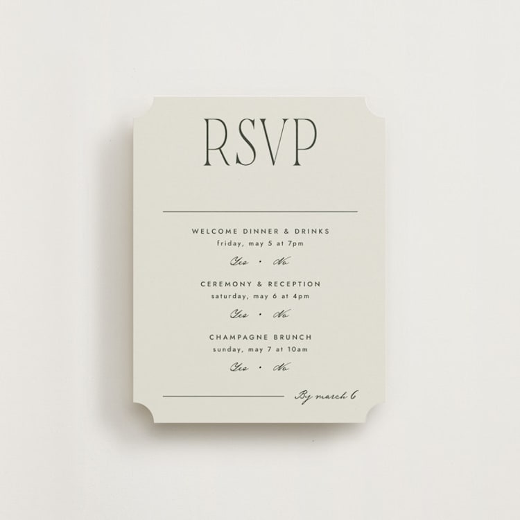 "Hayes" - Multi-Event RSVP Cards in Forest by Blustery August - Front