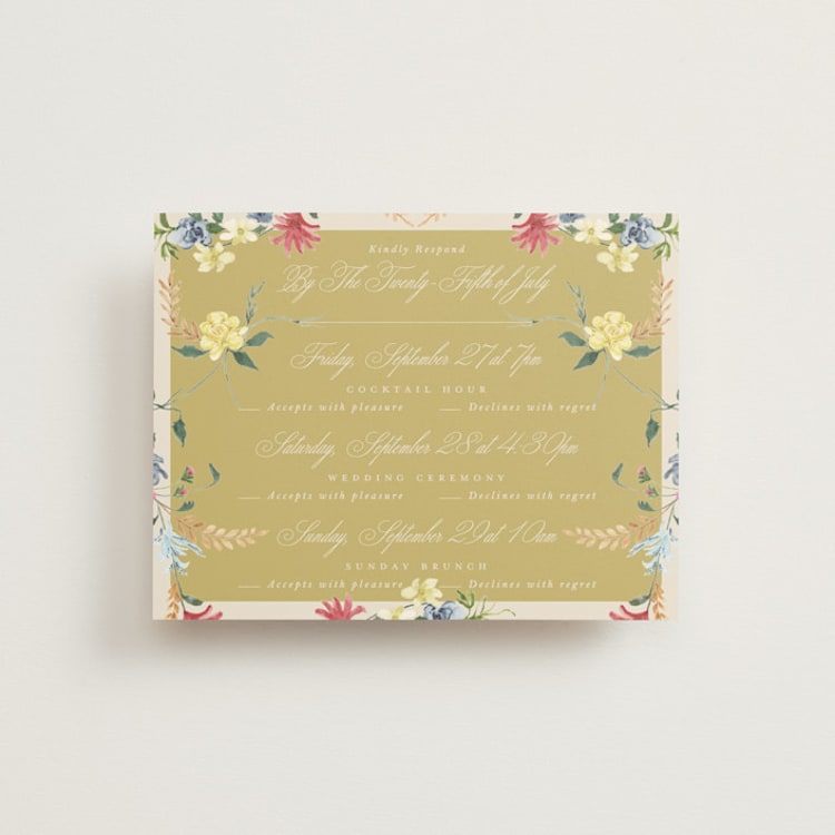 "whimsey floral" - Multi-Event RSVP Cards in English Garden by Phrosné Barwood - Front