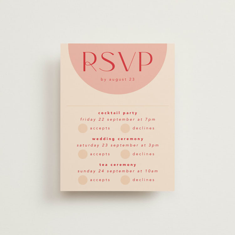 "Unity" - Multi-Event RSVP Cards in Blossom by Hudson meet Rose - Front