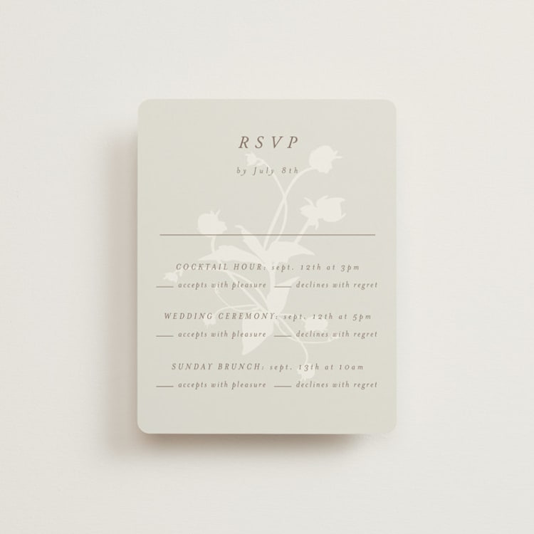 "Autumnal" - Multi-Event RSVP Cards in Fawn by AK Graphics - Front