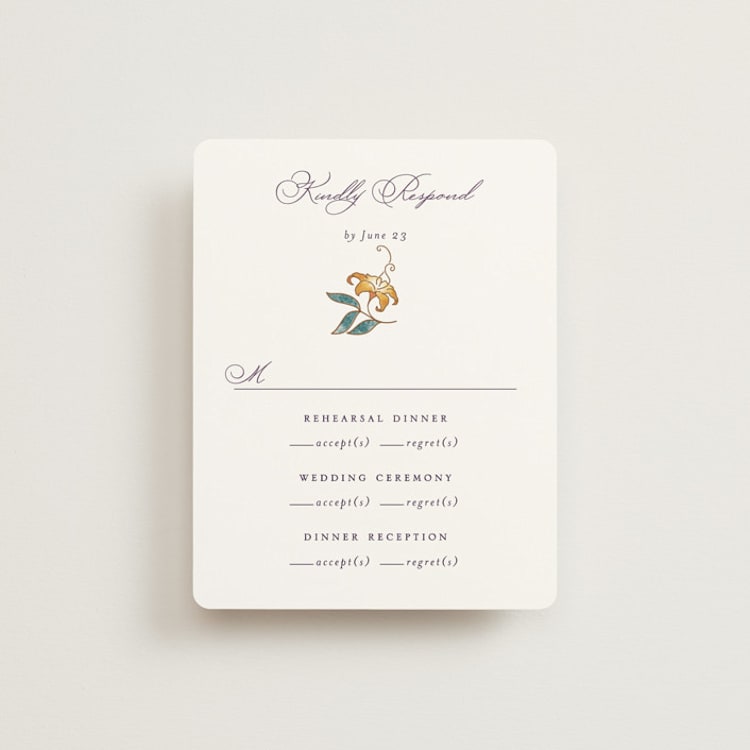 "Disney's Tangled Lanterns" - Multi-Event RSVP Cards in Twilight by Simona Camp - Front