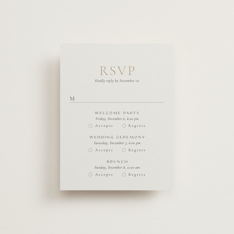 "winter's edge" - Multi-Event RSVP Cards in Alpine by Eric Clegg - Front