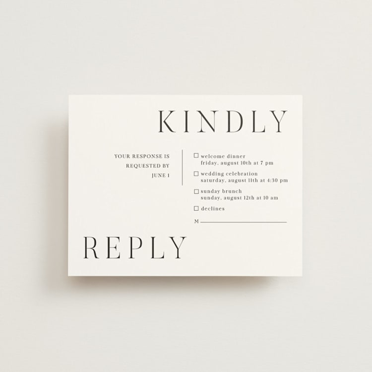 "Around the Way" - Multi-Event RSVP Cards in Slate by That Girl Press - Front